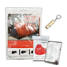 緊急帳篷、急救毯、求生哨，二人使用防災避難組, 橘色, 1套