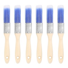 uxcell 유엑셀 페인트 브러시 6개입 1인치 평붓 목재 핸들 DIY 도구