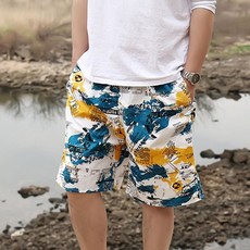 루즈핏 남자 수영복 바지 여름 반바지 비치팬츠 5부, 본상품선택