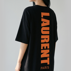 유니제이 헤리 레터링 롱 트임 반팔 원피스