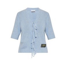 가니 타이 하프 소매 가디건