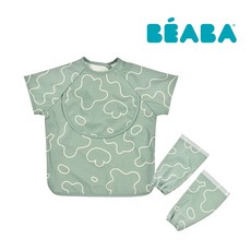 BEABA 法國製 可拆式兩用防髒圍兜, 鼠尾草綠, 1個