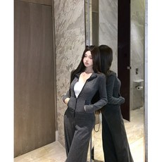 韓系慵懶運動套裝 立領收腰顯瘦兩件套