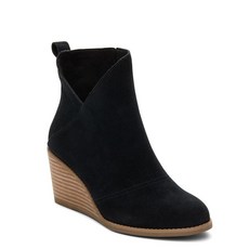 TOMS 여성용 서튼 앵클 부츠 블랙 스웨이드 358972