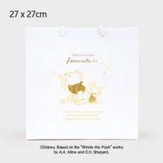 Disney 小熊維尼系列 禮物袋, 1個, 禮物袋 金箔, 1
