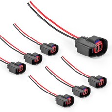 8개 연료 분사기 커넥터 EV6 EV14 소켓 피그테일 자동차 액세서리 배선 하네스 쉐보레 호환 대부분의 차량에 적합