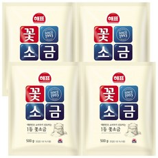 해표 꽃소금, 500g, 4개