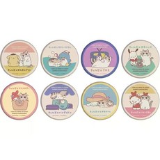 1박스8개) 밤에는 고양이와 함께 x 산리오 콜라보 레트로 Ver 캔 배지 뱃지 가챠 캡슐, 1개