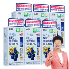 유기농 블루베리 착즙 100% 블루베리즙 스틱 NFC 알레 15p, 90개, 20ml