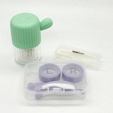 마마픽스 렌즈 세척기 렌즈 케이스 세트, 1개, 03렌즈세척그린+흡착보관퍼플