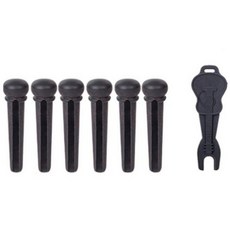 코네임 기타 고급 브릿지핀 블랙 6p + 브릿지 핀 리무버 세트, 3세트