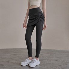 【防尷尬提臀】運動褲裙 瑜伽褲 健身褲 緊身褲 跑步褲 訓練褲 假兩件設計 高腰收腹 速乾透氣 女士運動健身必備