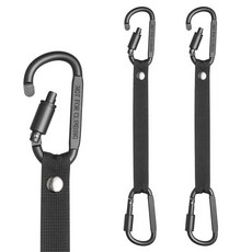 울타리용 백 후크 소프트볼 테니스 피클볼 농구 야구 가방 및 물병 걸기용 알루미늄 합금 카라비너 스트랩 로즈 2개 452743, 검정 452743
