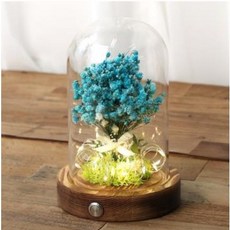 ROMANTIC NOVEMBER Preserved Fog Flower LED 心情燈, 水藍