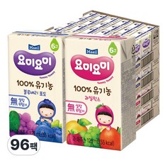 맘마밀 요미요미 유기농주스 옵션 택1, 125ml, 96개