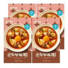 노브랜드 순두부찌개 양념 수량, 4개, 130g