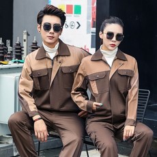 下殺價 純棉長袖工作服 套裝 男耐磨電焊車間維修汽修工裝勞保廠服上衣定制