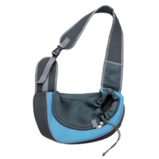 반려동물 고양이 포대기 이동가방 애견 산책 슬링백 앞가방, 1개, 연한 블루