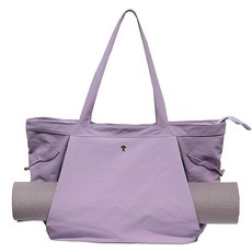 여성용 ESVAN 요가 토트백 사무용 숄더백 여행용 스트링 캐리올 테스 및 비치, lon L ender rple