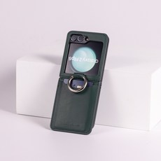 본아띠 POLARIS 천연소가죽 B.B.G 카드수납 힌지보호 기능 갤럭시 Z플립6 케이스