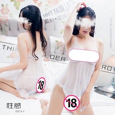 情趣睡衣 柔紗連身裙兩件組