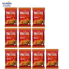 삼진 미니프레첼 매콤한비프맛, 70g, 10개
