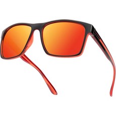 카프보이 편광 선글라스 남성 여성 UV400 보호 스포츠 안경 운전 낚시 자전거 해변 골프 달리기 - K2404, 빨강