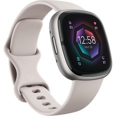 핏빗 Fitbit 센스 2 스마트워치 건강 관리 운동 수면, Lunar White/Platinum
