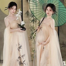 블랙 만삭 촬영 옷 오프숄더 임산부 투피스 사진 주수, 31번 드레스