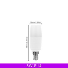 깜박임 없음 5W 10W 15W 20W LED 원통형 옥수수 전구 E27 E14 AC220V 램프 홈 장식 샹들리에 촛불, [00] 5W E14, 웜 화이트, 1개