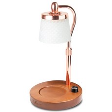 Rofancy 洛帆晞 經典木座融蠟燈-白菱格, 玫瑰金