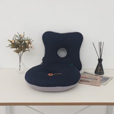 푹신한 네잎클로버 도넛 에어 메쉬 방석, 네잎클로버 방석_챠콜, 챠콜/네잎클로버 방석