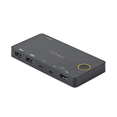 StarTech.com 2포트 하이브리드 USB-A + HDMI 및 USB-C KVM 스위치 - 싱글 4K 60Hz HDMI 2.0 모니터 - 컴팩트 데스크탑 및/또는 노트북