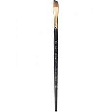 윌로우 울프 칼리아 혼합 매체 앵글 섀도우 브러시 크기 18인치 비건 인조모 짧은 손잡이 아크릴 유화 수채화용