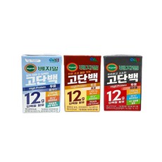 베지밀 고단백 두유 3종(검은콩+초코+플레인), 18개, 190ml