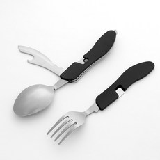 트리 캠핑랜드 멀티 접이식 스푼 포크 캠핑 숟가락 세트, 본상품선택, 1개, 상세페이지 참조