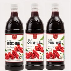 NEW 오미자마을 오미자 차 농축액 엑기스 에이드 원액 국산오미자추출액 HACCP, 3개, 900ml