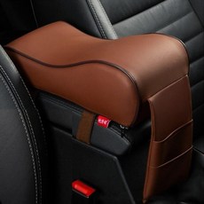 생활잇 차량용 메모리폼 팔걸이쿠션 브라운 운전석팔쿠션
