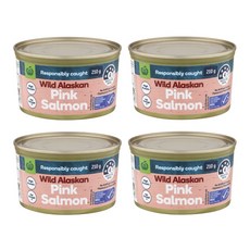 울월스 핑크 살몬 알래스카 연어 통조림 Woolworths Pink Salmon, 4개, 210g
