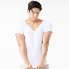 디바라 +4.5CM 남자 어깨뽕 보정속옷 티셔츠 런닝 브이넥 X1.5 핏체인저