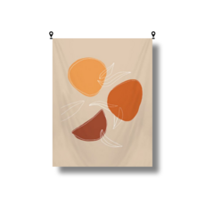 해룸 대형 패브릭 포스터 두꺼비집 가리개 페브릭 태피스트리 가림천 아트 행잉 초대형, 64.후르츠(세로버전)