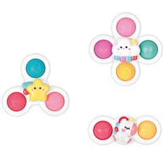 출산선물 돌아가는 흡착식 딸랑이3종세트 영아 오감자극 소리나는, 1개