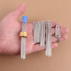 大眼手縫針 縫衣針 繡花針, 1個, 5.49cm長 縫厚衣針 ,1根 無贈無瓶