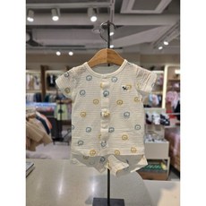 블루독베이비 (WH) 드로잉사자반팔내의 4537005415 3238510