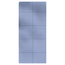 TPE折疊瑜珈墊 6mm 十二折, 天空藍, 1個