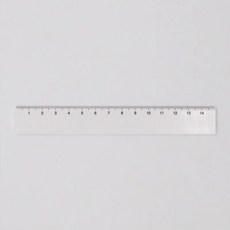 學生專用 15cm 雙面直尺, 1個, 雙面白色尺