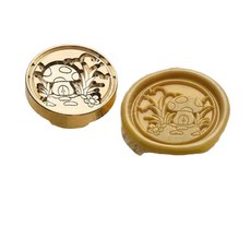 초대장 봉인 스탬프 도장 문양 황동 2.5cm 1개 A, No.4