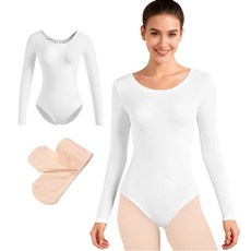 발레복 체조 체조용 레오타드 풀 타이츠가 여성용 안감 긴팔 달린 유니폼 샌소너