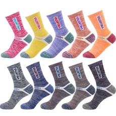 10켤레 발렌티나 장목 등산양말 이중바닥 쿠션 국산고품질, 혼합(골고루), 1개