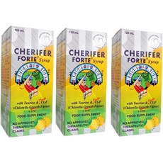 클로렐라 피부 타우린 이중 성장 인자가 포함된 3가지 쉐리퍼 포르테 시럽 + 아연 120ml, 타우린 이중 클로렐라 성장 인자가 포함된 3가지 쉐리퍼, 1개